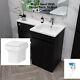 Bathroom Basin Sink Vanity Unit Storage Cabinet Furniture Black Btw Toilet 1100