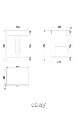 Bathroom Basin Sink Vanity Unit Storage Cabinet Furniture Left Right BTW Toilet