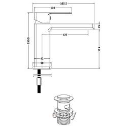 Bathroom Basin Vanity Unit & Sink Modern 420mm Single Door Cabinet & Tap Option