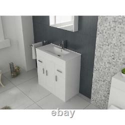 Bathroom Basin Vanity Unit Sink Storage Cabinets Furniture Set White 1000mm