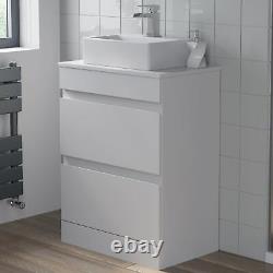 Bathroom Basin Wash Sink Vanity Unit Countertop Floor Standing White 600mm 800mm