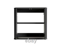 Bathroom Cabinet Vanity Sink Unit 600mm Countertop Wall Hung Black Ribbed Ner