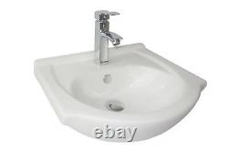 Bathroom Cabinet Vanity Unit Basin Sink Storage Furniture White Gloss 450mm