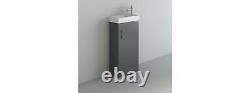 Bathroom Cabinet Vanity Unit Sink Basin Cloakroom High Gloss Grey White