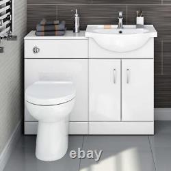 Bathroom Cabinet Vanity Unit Sink Basin Storage Cupboard 1048mm Furniture