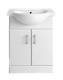 Bathroom Cabinet Vanity Unit Sink Basin Storage Furniture White Gloss 650mm