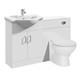 Bathroom Cabinet Vanity Unit Sink Basin Storage Toilet Unit Set White Furniture