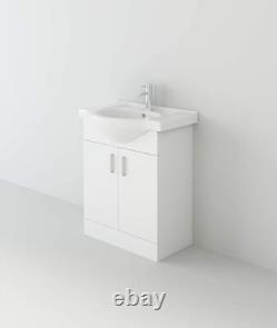 Bathroom Cabinet Vanity Unit Sink Basin Storage Toilet Unit Set White Furniture