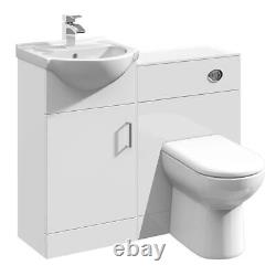 Bathroom Cabinet Vanity Unit Sink Basin Storage Toilet Unit WC Pan Cistern 950mm
