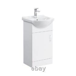 Bathroom Cabinet Vanity Unit Sink Basin Storage Toilet Unit WC Pan Cistern 950mm