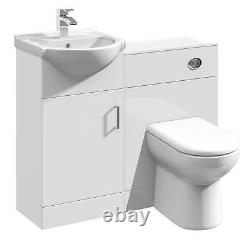 Bathroom Cabinet Vanity Unit Sink Basin Storage Toilet Unit WC Pan Cistern 950mm