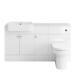 Bathroom Cabinet Vanity Unit Sink Basin Storage And Btw Toilet Set White 1500mm