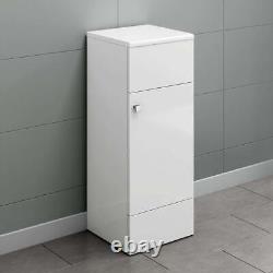 Bathroom Cabinet Vanity Unit Storage White Gloss Unit Single Door Modern 300mm