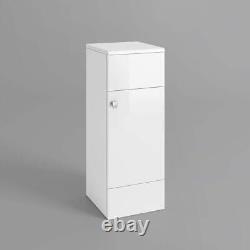 Bathroom Cabinet Vanity Unit Storage White Gloss Unit Single Door Modern 300mm