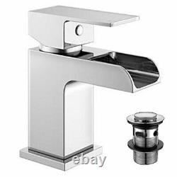 Bathroom Cloakroom Basin/Sink Vanity Unit Grey Including Waterfall Tap & Waste
