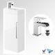 Bathroom Cloakroom Basin/sink Vanity Unit White Including Waterfall Tap & Waste