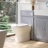 Bathroom Cloakroom Vanity Unit Basin Cabinet Toilet Wc Unit White Traditional