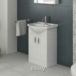 Bathroom Cloakroom Vanity Unit Basin Sink Cupboard Cabinet 400, 450, 550, 600mm