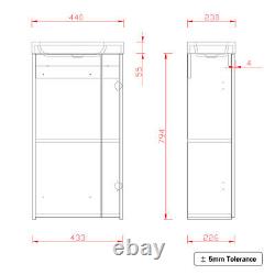 Bathroom Cloakroom Vanity Unit Basin Storage Gloss Grey Floor Standing Cabinet
