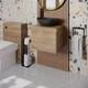Bathroom Cloakroom Vanity Unit Countertop Wash Basin Wall Hung Wood 500mm