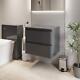 Bathroom Cloakroom Vanity Unit Wall Mounted Storage Cabinet Grey Gloss 600mm