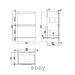 Bathroom Cloakroom Vanity Unit Wash Storage Cabinet Countertop Basin Wood 500mm