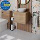 Bathroom Cloakroom Vanity Unit Wash Wall Hung Countertop Basin Wood 500mm