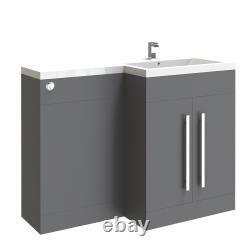 Bathroom Combined Furniture 1100mm L Shape Vanity Unit RH LH Basin Sink