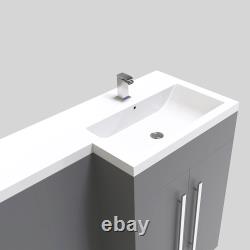 Bathroom Combined Furniture 1100mm L Shape Vanity Unit RH LH Basin Sink
