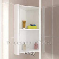 Bathroom Corner Vanity Unit Cloakroom 2 Door Storage Basin Taps Mirror Cabinet