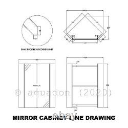 Bathroom Corner Vanity Unit Cloakroom 2 Door Storage Basin Taps Mirror Cabinet