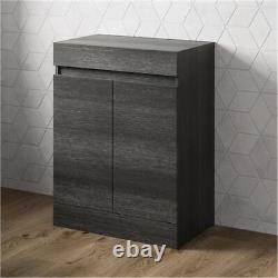 Bathroom Floor Standing Countertop Vanity Unit Charcoal Grey 600mm 800mm