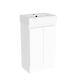 Bathroom Freestanding 450mm Basin Vanity Unit 2 Doors White Flat Pack