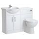 Bathroom Furniture Basin Sink Toilet Wc Vanity Unit Set Storage Furniture White