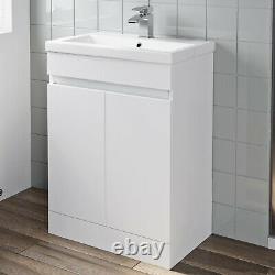 Bathroom Furniture Basin Vanity Toilet WC Unit Tall Wall Cabinet White Gloss