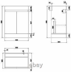 Bathroom Furniture Basin Vanity Toilet WC Unit Tall Wall Cabinet White Gloss