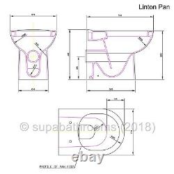 Bathroom Furniture Suite 1050 Vanity Unit White Basin WC Toilet Back to Wall