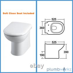 Bathroom Furniture Suite Vanity Unit Cabinet Toilet Basin Back To Wall WC Unit