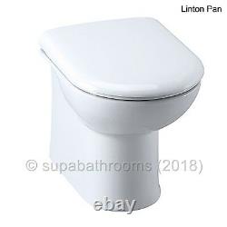 Bathroom Furniture Suite Vanity Unit & WC, Square Design White Hi-Gloss Turin