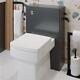 Bathroom Furniture Vanity Unit Basin Storage Cabinet Toilet Wc Soft Close Grey