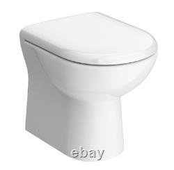 Bathroom Gloss White Vanity Unit Sink & Toilet Ceramic Basin & Btw Pan 1500mm uk