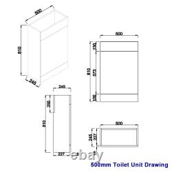 Bathroom L-Shape LH/RH Vanity Unit Basin Sink BTW Toilet Cistern Furniture Set