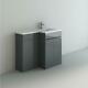 Bathroom Lh & Rh Combination Vanity Unit & Basin 1100mm Anthracite Neptune