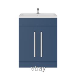 Bathroom Matt Navy Blue LH/RH Vanity Unit LShape Basin Sink BTW Toilet Furniture