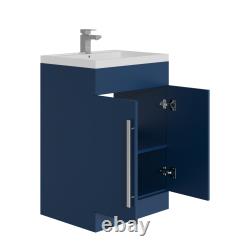 Bathroom Matt Navy Blue LH/RH Vanity Unit LShape Basin Sink BTW Toilet Furniture