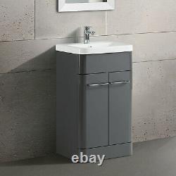 Bathroom Modern High Gloss Basin Vanity Unit Furniture Storage Cabinet Sink