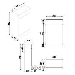 Bathroom RH Sink Basin L-Shape Vanity Unit Toilet Combined Furniture Cabinet UK