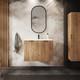 Bathroom Set With 2-shelf Cabinet Vanity Unit And 80cm Basin In Craft Oak