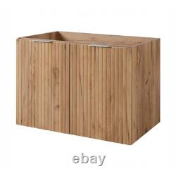 Bathroom Set with 2-Shelf Cabinet Vanity Unit and 80cm Basin in Craft Oak