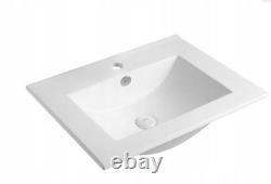 Bathroom Set with 2-Shelf Cabinet Vanity Unit and 80cm Basin in Craft Oak